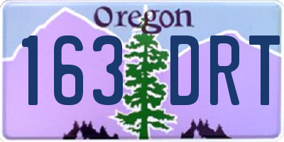 OR license plate 163DRT