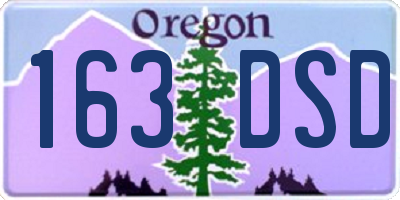 OR license plate 163DSD