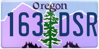 OR license plate 163DSR