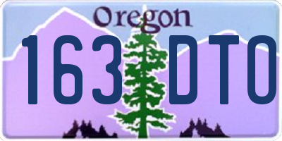 OR license plate 163DTO