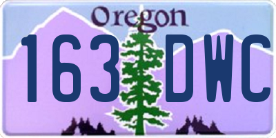 OR license plate 163DWC