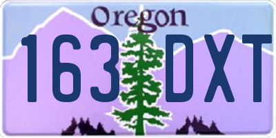 OR license plate 163DXT