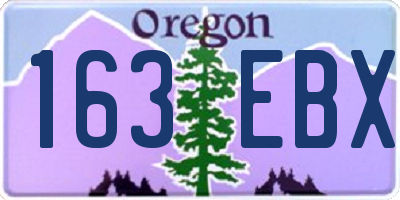 OR license plate 163EBX