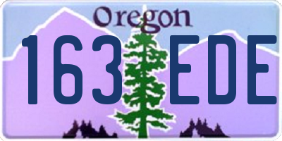 OR license plate 163EDE