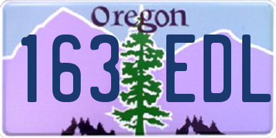 OR license plate 163EDL