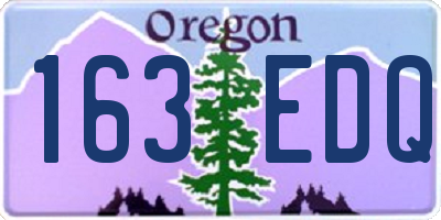 OR license plate 163EDQ