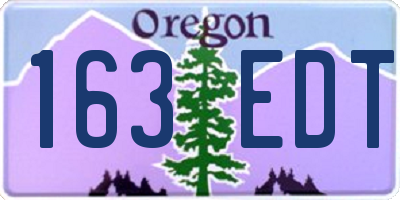 OR license plate 163EDT
