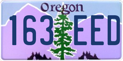 OR license plate 163EED