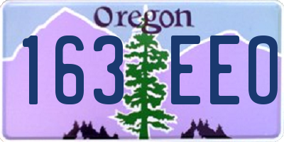 OR license plate 163EEO