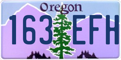 OR license plate 163EFH