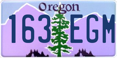 OR license plate 163EGM