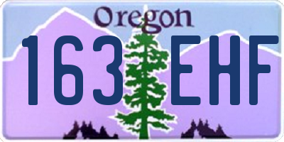 OR license plate 163EHF