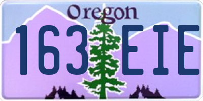 OR license plate 163EIE