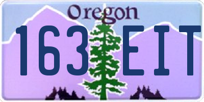 OR license plate 163EIT