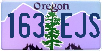 OR license plate 163EJS
