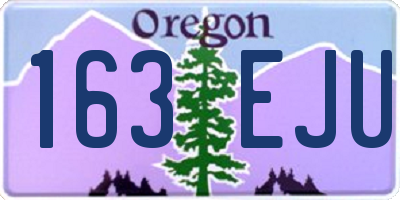 OR license plate 163EJU