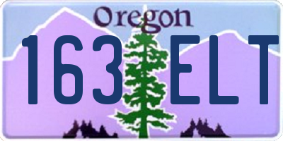 OR license plate 163ELT