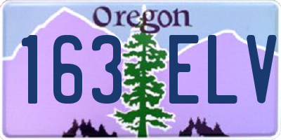 OR license plate 163ELV