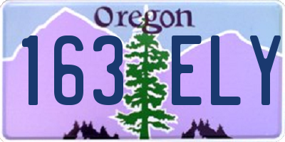 OR license plate 163ELY