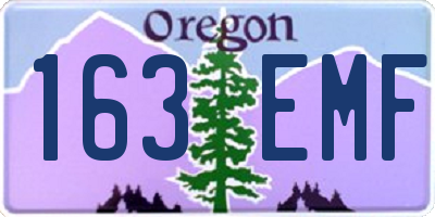 OR license plate 163EMF