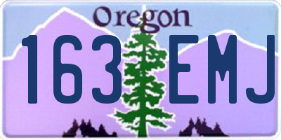 OR license plate 163EMJ