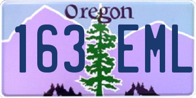 OR license plate 163EML