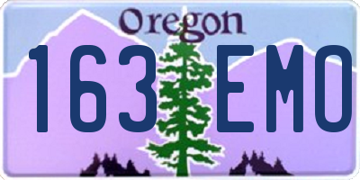 OR license plate 163EMO