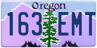 OR license plate 163EMT