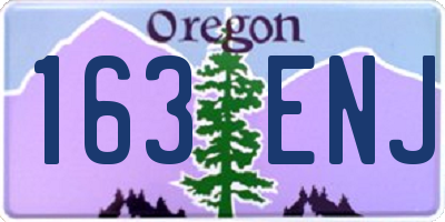 OR license plate 163ENJ