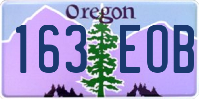 OR license plate 163EOB