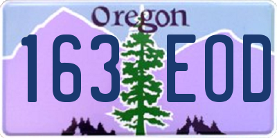 OR license plate 163EOD