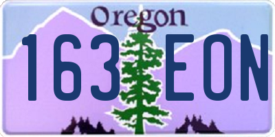 OR license plate 163EON