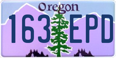 OR license plate 163EPD