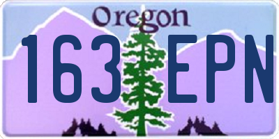 OR license plate 163EPN