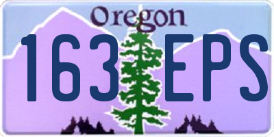 OR license plate 163EPS