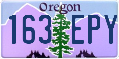 OR license plate 163EPY