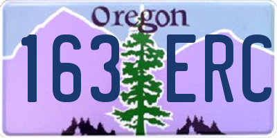 OR license plate 163ERC