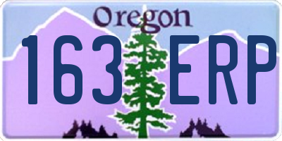 OR license plate 163ERP