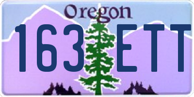 OR license plate 163ETT