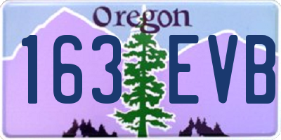 OR license plate 163EVB