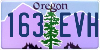 OR license plate 163EVH
