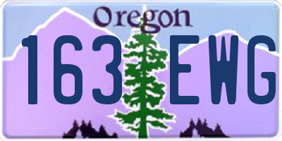 OR license plate 163EWG