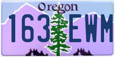 OR license plate 163EWM