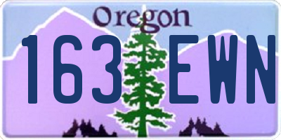 OR license plate 163EWN