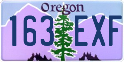 OR license plate 163EXF