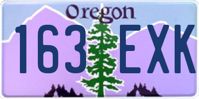 OR license plate 163EXK