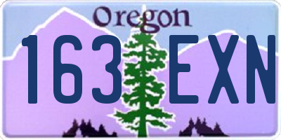 OR license plate 163EXN