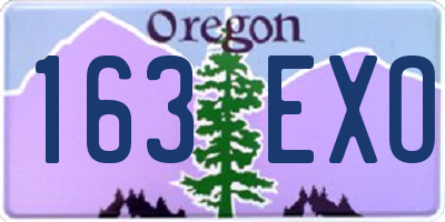 OR license plate 163EXO