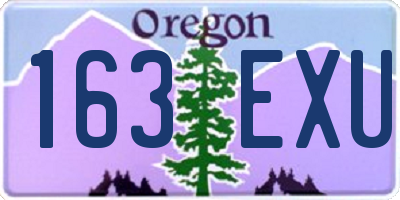 OR license plate 163EXU