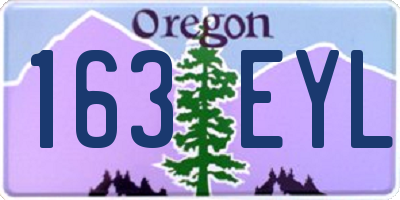 OR license plate 163EYL